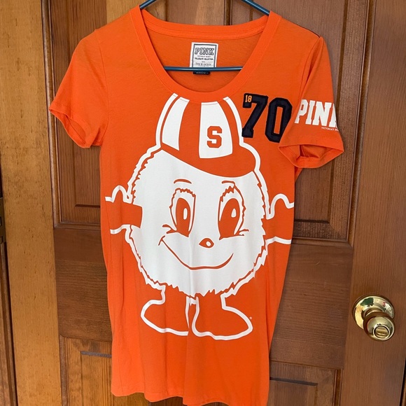 Victorias Secret PINK SU Syracuse University Otto the Orange Collegiate T-Shirt - Picture 1 of 5
